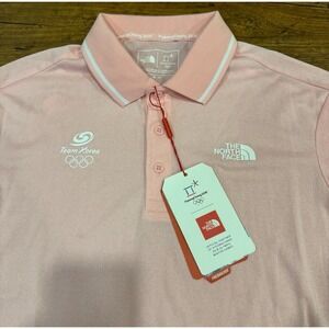 The North Face Pink PyeongChang Olympic Games Team Korea Golf Polo Shirt Women M